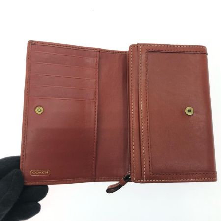  COACH コーチ レディース 二つ折り財布 L字ファスナー レザー キャンバス シグネチャー ブラウン