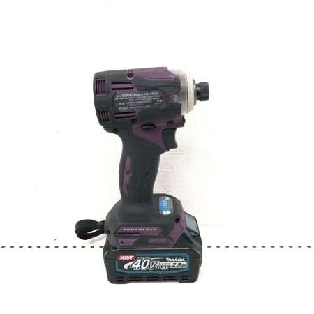 MAKITA マキタ 締め付け工具 コードレス式 36-40V 充電式インパクトドライバ 充電池1個付 PSEマーク有 TD001G パープル