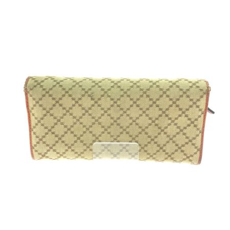  GUCCI グッチ レディース 長財布 ディアマンテ キャンバス ロングウォレット メタルプレート L字ファスナー 269541 ベージュ