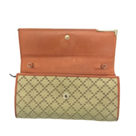 GUCCI グッチ レディース 長財布 ディアマンテ キャンバス ロングウォレット メタルプレート L字ファスナー 269541 ベージュ