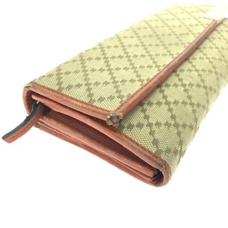  GUCCI グッチ レディース 長財布 ディアマンテ キャンバス ロングウォレット メタルプレート L字ファスナー 269541 ベージュ