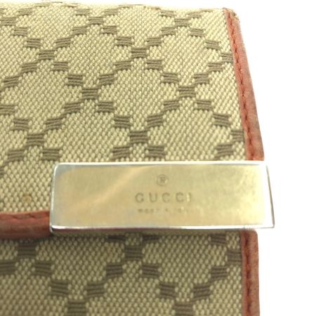  GUCCI グッチ レディース 長財布 ディアマンテ キャンバス ロングウォレット メタルプレート L字ファスナー 269541 ベージュ