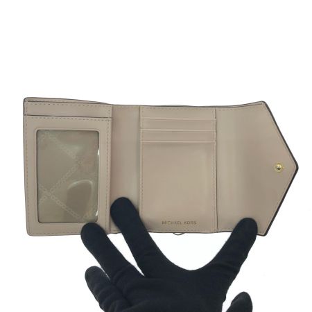  MICHAEL KORS マイケルコース レディース 二つ折り財布 MKイニシャルロゴ  32S1GNME6B ホワイト×ピンク