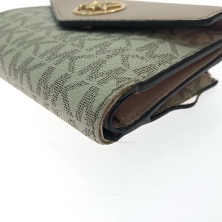  MICHAEL KORS マイケルコース レディース 二つ折り財布 MKイニシャルロゴ  32S1GNME6B ホワイト×ピンク