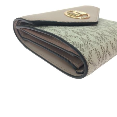  MICHAEL KORS マイケルコース レディース 二つ折り財布 MKイニシャルロゴ  32S1GNME6B ホワイト×ピンク