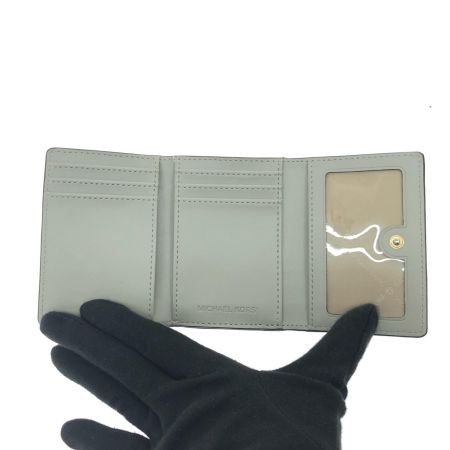  MICHAEL KORS マイケルコース 三つ折り財布 ジェットセット トラベル コンパクト ウォレット  35F3GTVE2V ホワイト×グレー