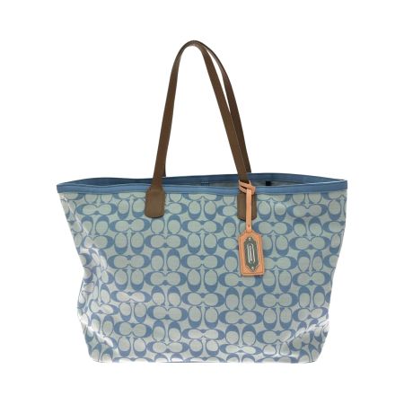  COACH コーチ レディース トートバッグ シグネチャー キャンバス ショルダートート 23106 スカイブルー