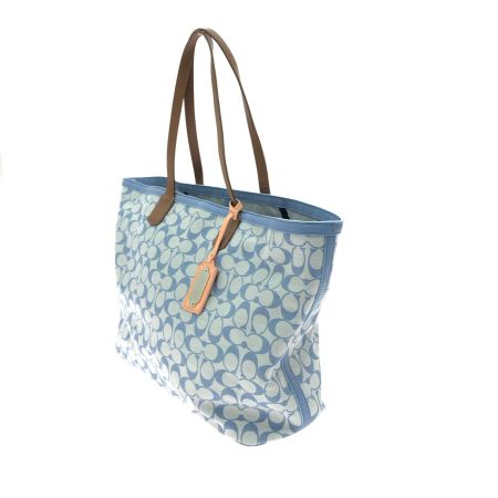  COACH コーチ レディース トートバッグ シグネチャー キャンバス ショルダートート 23106 スカイブルー