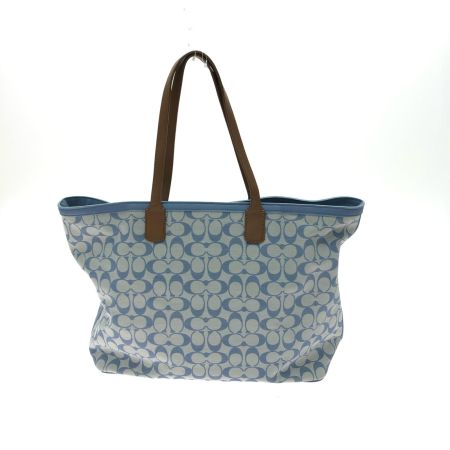  COACH コーチ レディース トートバッグ シグネチャー キャンバス ショルダートート 23106 スカイブルー