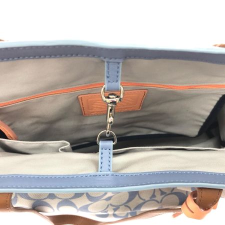 COACH コーチ レディース トートバッグ シグネチャー キャンバス ショルダートート 23106 スカイブルー