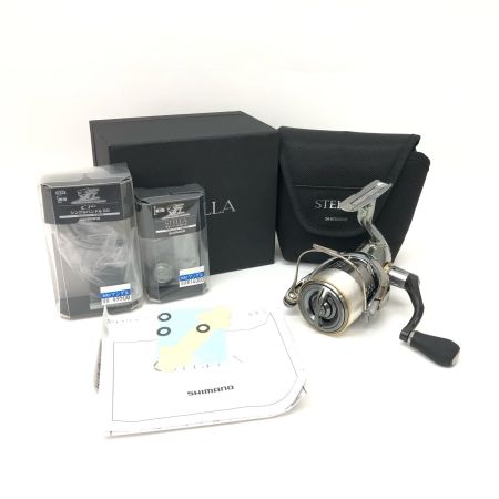  SHIMANO シマノ スピニングリール 18ステラ C3000XG 夢屋ハンドル チタンリールスタンド付  03805