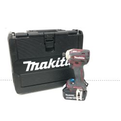 ▼▼ MAKITA マキタ 電動工具 コードレス式 18V 充電式インパクトドライバ 充電器・充電池2個・ケース付 PSEマーク有 TD171D レッド Bランク