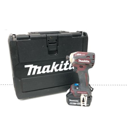  MAKITA マキタ 電動工具 コードレス式 18V 充電式インパクトドライバ 充電器・充電池2個・ケース付 PSEマーク有 TD171D レッド