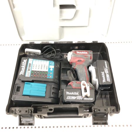  MAKITA マキタ 電動工具 コードレス式 18V 充電式インパクトドライバ 充電器・充電池2個・ケース付 PSEマーク有 TD171D レッド