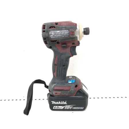  MAKITA マキタ 電動工具 コードレス式 18V 充電式インパクトドライバ 充電器・充電池2個・ケース付 PSEマーク有 TD171D レッド