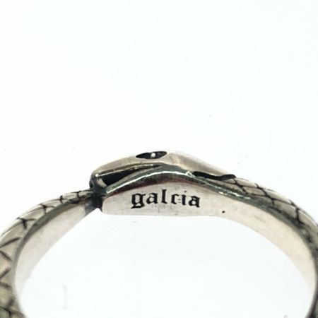  galcia レディース シルバーリング スカル スネークリング 11号 3.0g