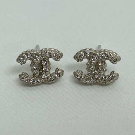  CHANEL シャネル ココマーク ピアス シルバー アクセサリー A12-A