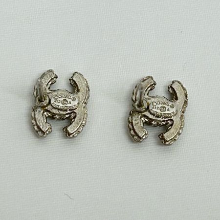  CHANEL シャネル ココマーク ピアス シルバー アクセサリー A12-A