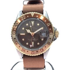  VAGUE WATCH Co. ヴァーグウォッチカンパニー メンズ腕時計 クオーツ BRWN GMT ブラウンジーエムティー BG-L-001-SB Bランク