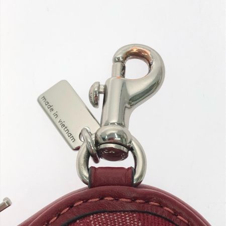  COACH コーチ レディース コインケース ハートデザイン シグネチャー アウトレット バッグチャーム デニム CDC91 レッド