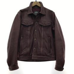 ▼▼ KADOYA  レザージャケット SIZE L LIXDTL-386 ブラウン Bランク