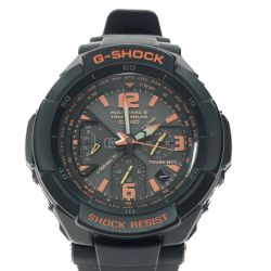 CASIO カシオ メンズ腕時計 電波ソーラー スカイコックピット G-SHOCK Gショック GW-3000B ブラック/オレンジ Bランク
