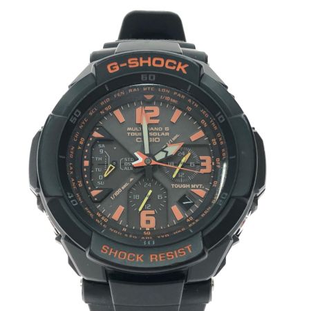 CASIO カシオ メンズ腕時計 電波ソーラー スカイコックピット G-SHOCK Gショック GW-3000B ブラック/オレンジ