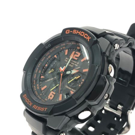 CASIO カシオ メンズ腕時計 電波ソーラー スカイコックピット G-SHOCK Gショック GW-3000B ブラック/オレンジ