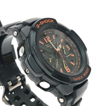 CASIO カシオ メンズ腕時計 電波ソーラー スカイコックピット G-SHOCK Gショック GW-3000B ブラック/オレンジ