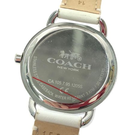 COACH コーチ レディース腕時計 クオーツ ホワイト文字盤 ラインストーン ゴージャス 1205S