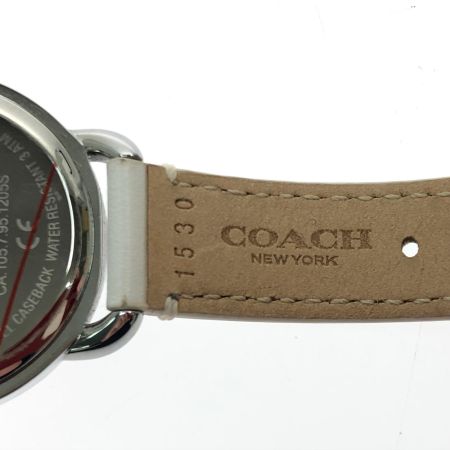 COACH コーチ レディース腕時計 クオーツ ホワイト文字盤 ラインストーン ゴージャス 1205S