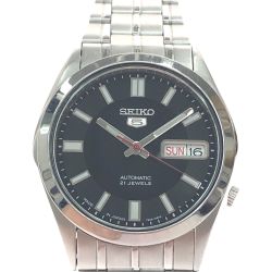 ▼▼ SEIKO セイコー メンズ腕時計 自動巻き SEIKO5 デイデイト 文字盤ブラック SNKE87J1 Bランク