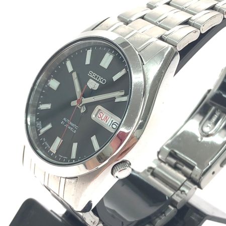  SEIKO セイコー メンズ腕時計 自動巻き SEIKO5 デイデイト 文字盤ブラック SNKE87J1