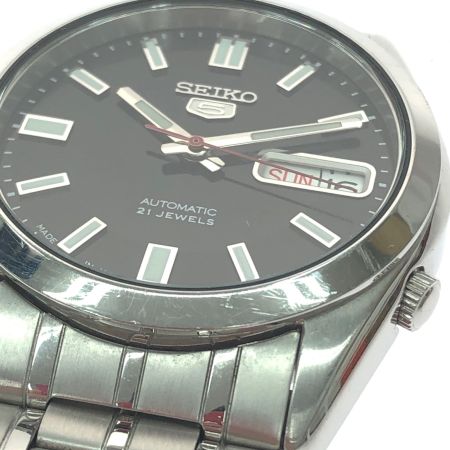  SEIKO セイコー メンズ腕時計 自動巻き SEIKO5 デイデイト 文字盤ブラック SNKE87J1