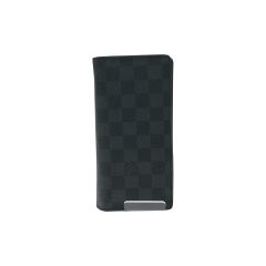  LOUIS VUITTON ルイヴィトン メンズ 二つ折り長財布 ダミエ ポルトフォイユブラザ N62665 ブラック Bランク