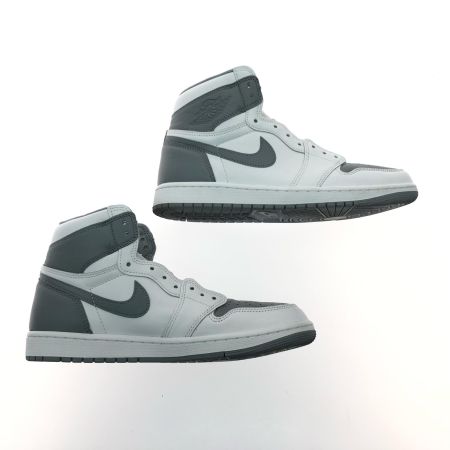  NIKE ナイキ メンズ スニーカー エアジョーダン1 レトロ 28cm ホワイト×グレー