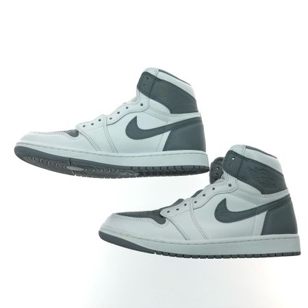 NIKE ナイキ メンズ スニーカー エアジョーダン1 レトロ 28cm ホワイト×グレー