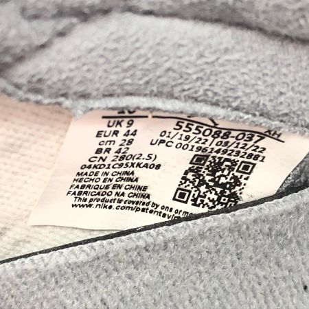  NIKE ナイキ メンズ スニーカー エアジョーダン1 レトロ 28cm ホワイト×グレー