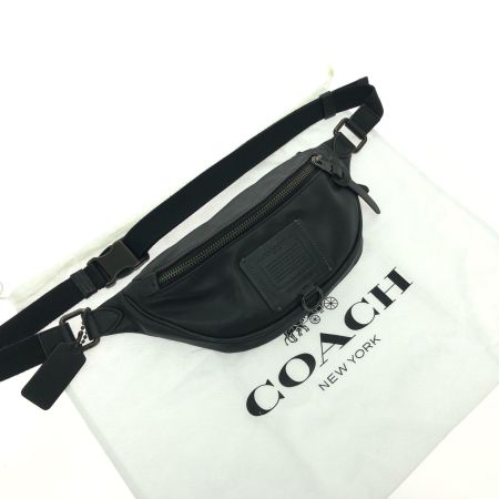  COACH コーチ メンズ アウトレット ボディバッグ レザー ウエストポーチ 76188 ブラック