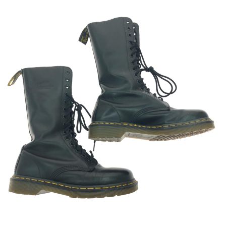  DR.MARIN レディース ミドルブーツ レースアップ 14ホール SIZE6 ブラック