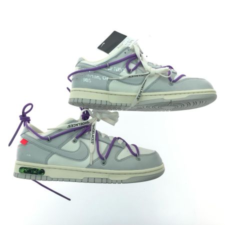  NIKE ナイキ メンズスニーカー オフホワイトコラボ Dunk Low 26cm DM1602-125 ホワイト×ライトグレー