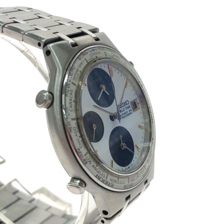SEIKO セイコー メンズ腕時計 クオーツ ワールドタイム アラーム GMT クロノグラフ デイト 5T52-7A00