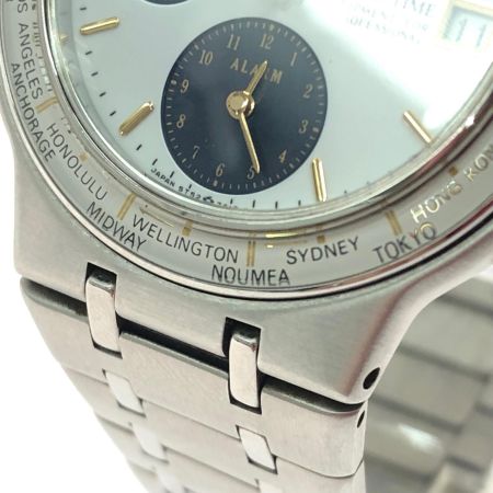 SEIKO セイコー メンズ腕時計 クオーツ ワールドタイム アラーム GMT クロノグラフ デイト 5T52-7A00