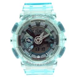 ▼▼ CASIO カシオ ユニセックス 腕時計 クオーツ デジアナウォッチ G-SHOCK GMA-S110VW ライトブルースケルトン Bランク