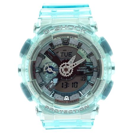  CASIO カシオ ユニセックス 腕時計 クオーツ デジアナウォッチ G-SHOCK GMA-S110VW ライトブルースケルトン