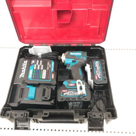  MAKITA マキタ コードレス式 36-40V 充電式インパクトドライバ 充電器・充電池2個・ケース付 PSEマーク有 TD001G ブルー