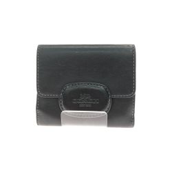 ▼▼ COACH コーチ レディース 二つ折り財布 エライザスモールウォレット レザー CT985 ブラック Bランク