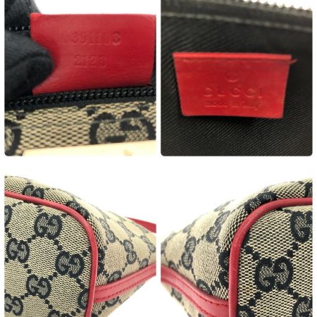  GUCCI グッチ レディース ハンドバッグ バニティバッグ GGキャンバス 0391103 ベージュ/レッド