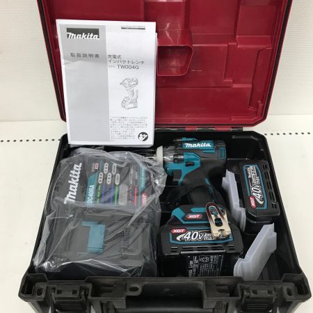  MAKITA マキタ インパクトレンチ 充電器・充電池2個付 コードレス式 40v 2.5Ah TW004GRDX ブラック