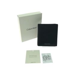 ▼▼ Calvin Klein カルバンクライン メンズ 二つ折り財布 エンボススリムバイフォールドウォレット 4D1063G ブラック Bランク
